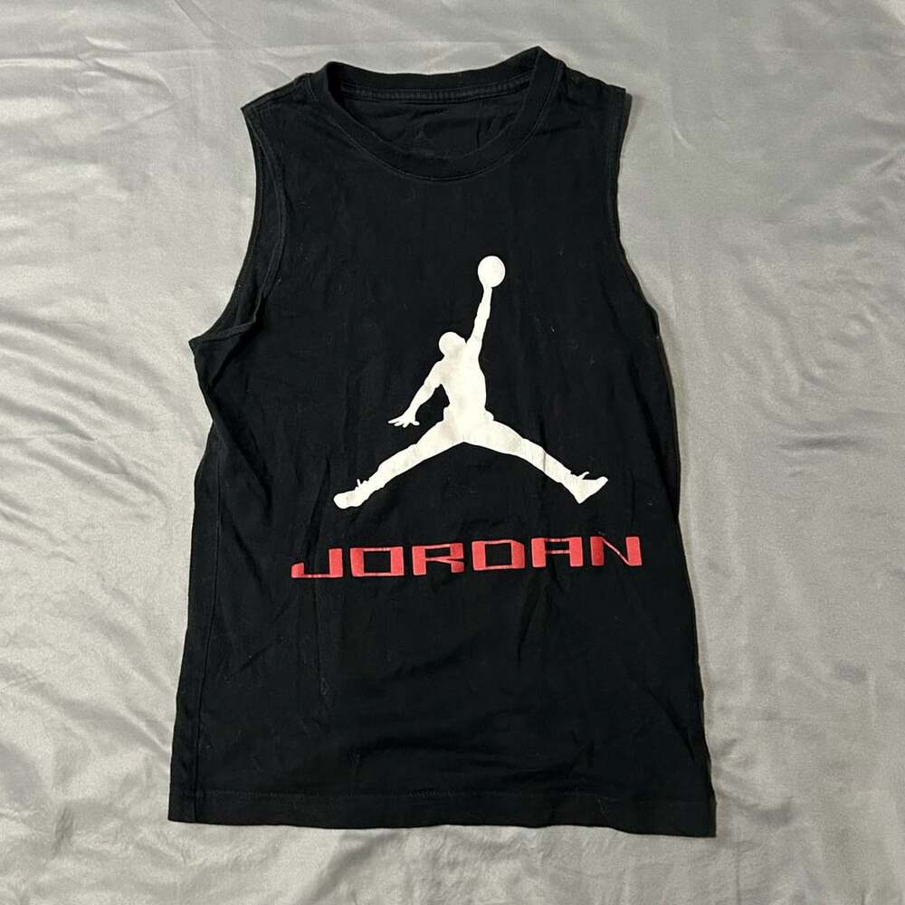 Jordan Tank Top Size 10-12 YRS Black Jumpman Logo